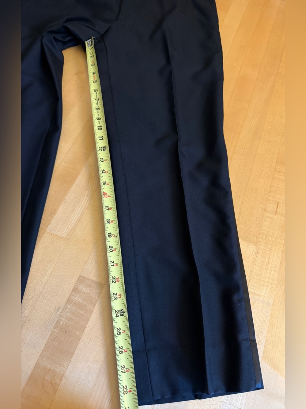 NEW* Hart Schaffner Marx Tuxedo 44R Blazer 37/29 Pants Black Satin Stripe Suit - Picture 16 of 16